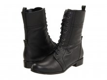 Ros Hommerson Military womens boots black leather