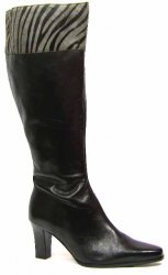 David Tate ladies wide calf Savannah Black Leather