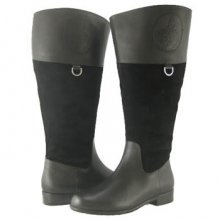 Ros Hommerson Chip boot Black Leather suede Super Wide calf