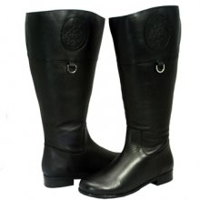 Ros Hommerson Chip Blk Leather-Black Softy Super Wide Calf