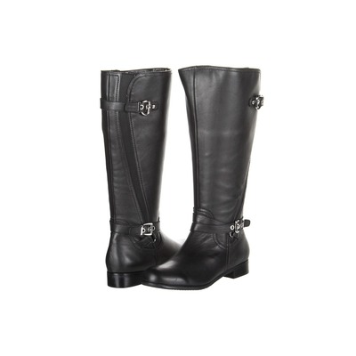 Ros Hommerson Trudy Black Leather Wide Calf Women's Boot