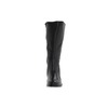 Rose Petals Women's Curly Wide Calf Leather Riding Boot Black
