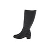 Rose Petals Women's Curly Wide Calf Leather Riding Boot Black