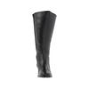 Rose Petals Curly Super Wide Calf Leather Riding Boot Black