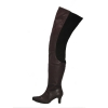 Peearge LB7060 Ladies Thigh High Boots Brown Leather