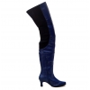 Peearge LB7060 Ladies Thigh High Boots Navy Leather