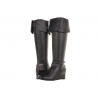 Ros Hommerson Tami Extra Wide Shaft Black Leather wedge boot